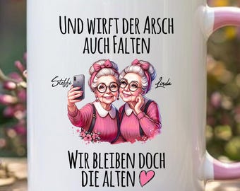 Tasse personalisiert mit Namen - Beste Freundin Geburtstag Geschenk Frau - Geschenkidee beste Freundin - Geschenk Weihnachten beste Freundin
