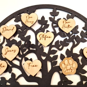 Family tree wooden wall family tree Christmas gift parents grandparents Christmas gift family housewarming gift moving topping out ceremony image 7