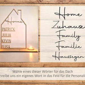 Freundinnen Geschenk Geburtstag Haus mit Namen Geburtstagsgeschenk Freundin Geschenk Geburt Geschenk Geburt Windlicht Kerze personalisiert Bild 7