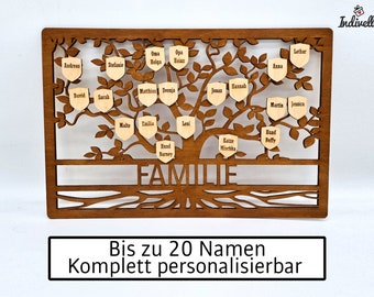 Stammbaum Holz Wand - Familienbaum Weihnachtsgeschenk Eltern Familienwappen Geschenk Weihnachten Familie Geschenk zum Einzug Umzug Richtfest