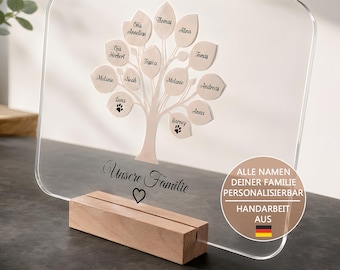 Personalized family tree, family tree, Christmas gift for parents and grandparents, Christmas gift, family gift, housewarming gift, topping-out ceremony