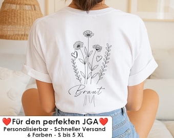 JGA Shirts Frauen - Braut T-Shirt - Bride to be - Team Braut Shirt - Junggesellinnenabschied - Team Braut Shirt - Jga Ideen - Braut und
