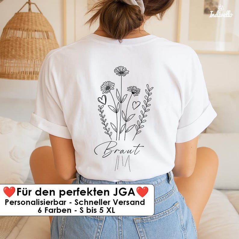 JGA Shirts Frauen - Braut T-Shirt - Bride to be - Team Braut Shirt - Junggesellinnenabschied - Team Braut Shirt - Jga Ideen - Braut und