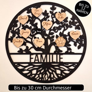 Family tree wooden wall - family tree Christmas gift parents grandparents - Christmas gift family - housewarming gift moving topping out ceremony