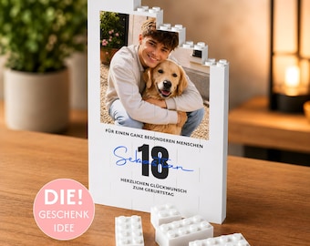 Geschenk 18 Geburtstag Junge - Personalisiertes Originelles Geschenk 18. Geburtstag Sohn Patenkind Bester Freund - Foto Geschenk Puzzle