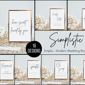 SIMPLISTIC MINIMALIST WEDDING Sign Bundle