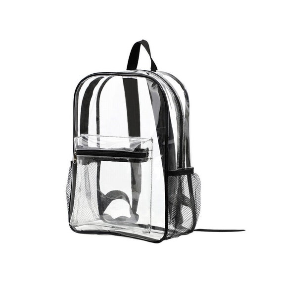 Clear Backpack with Thick Padded Straps Great for School or Stadiums