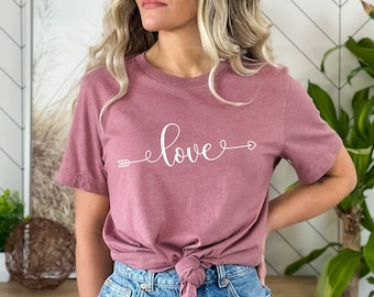 Love T-shirt Valentines Day Shirt Cute Valentine Shirt Couple T shirt Cute Valentine Outfit Gift For Her
