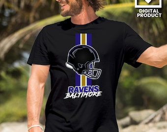 Ravens Football Helmet PNG, Game Day Design (Digital Download)