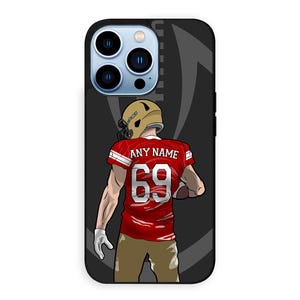 アメリカンフットボール サンフランシスコ 49ers チーム カスタム ネーム & ナンバー ジャージ (電話用) Apple iPhone 15 14 13 12 11 Samsung S24 S23 S22 | Google