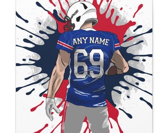 Gepersonaliseerde voetbalshirt png, ontwerp New England Patriots (digitale download)