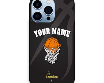 Coque de portable personnalisée pour fan de basket-ball, design sport