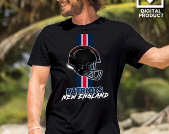 New England Patriots voetbalhelm, png, ontwerp voor gamedag (digitale download)