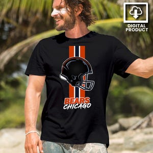 Bears Game Day Png, Chicago Helm Football Png, Bears Football Png, American Football Design, Gifts for Sport Lovers, Gameday