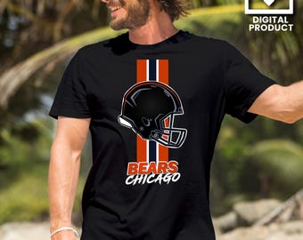 Kask futbolowy Chicago Bears PNG, projekt na dzień meczu (pobranie cyfrowe)