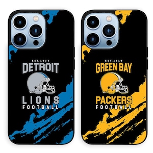 Coque de portable casque de football américain pour équipes professionnelles pour iPhone 16 15 14 13 12 11/ Samsung S24 S23 S22 S21 | Google Pixel 5 6 7 8 Pro