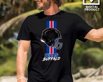 Kask futbolowy Buffalo Bills PNG, projekt futbolu amerykańskiego (pobranie cyfrowe)