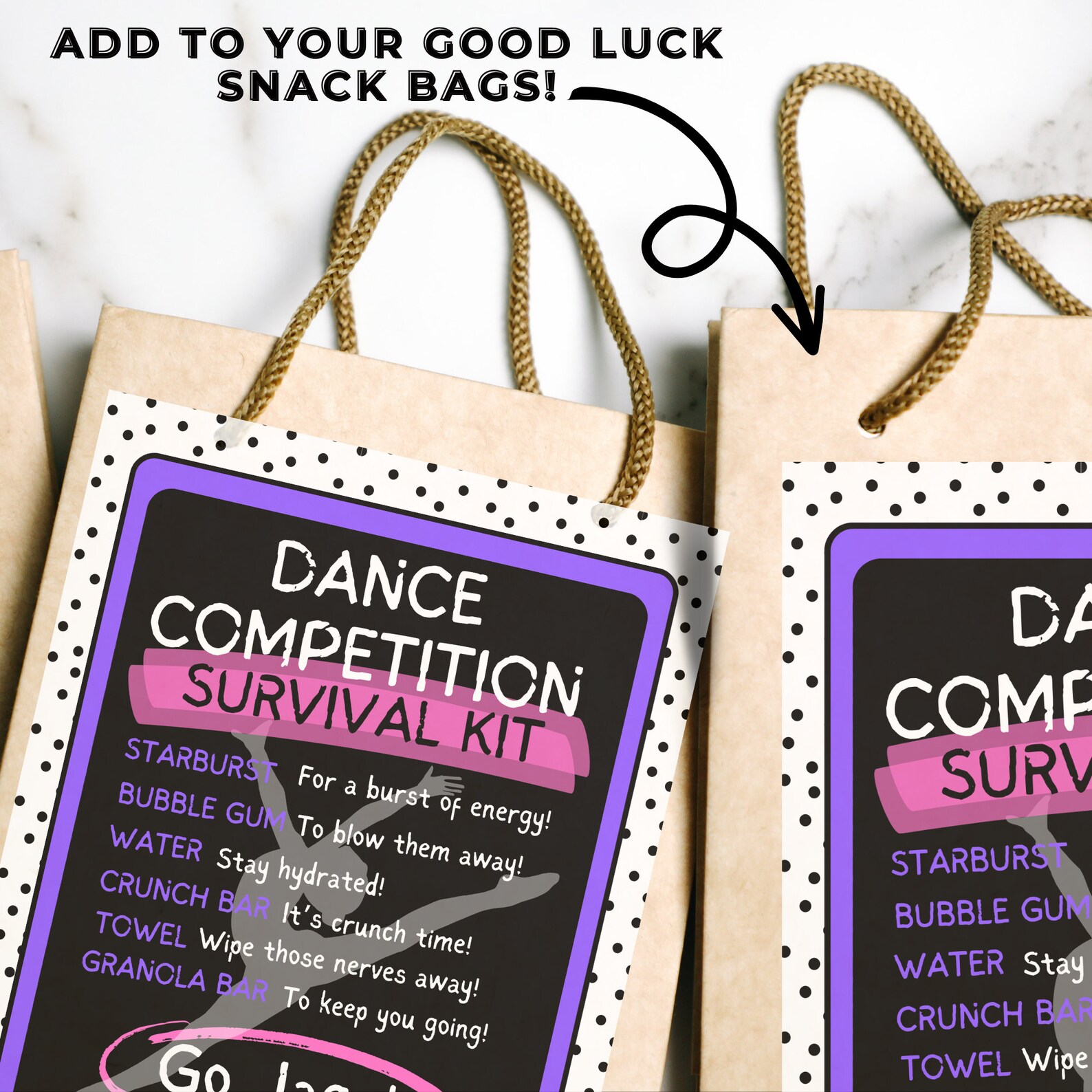 Editable Dance Team Competition Survival Kit Canva Template Printable ...