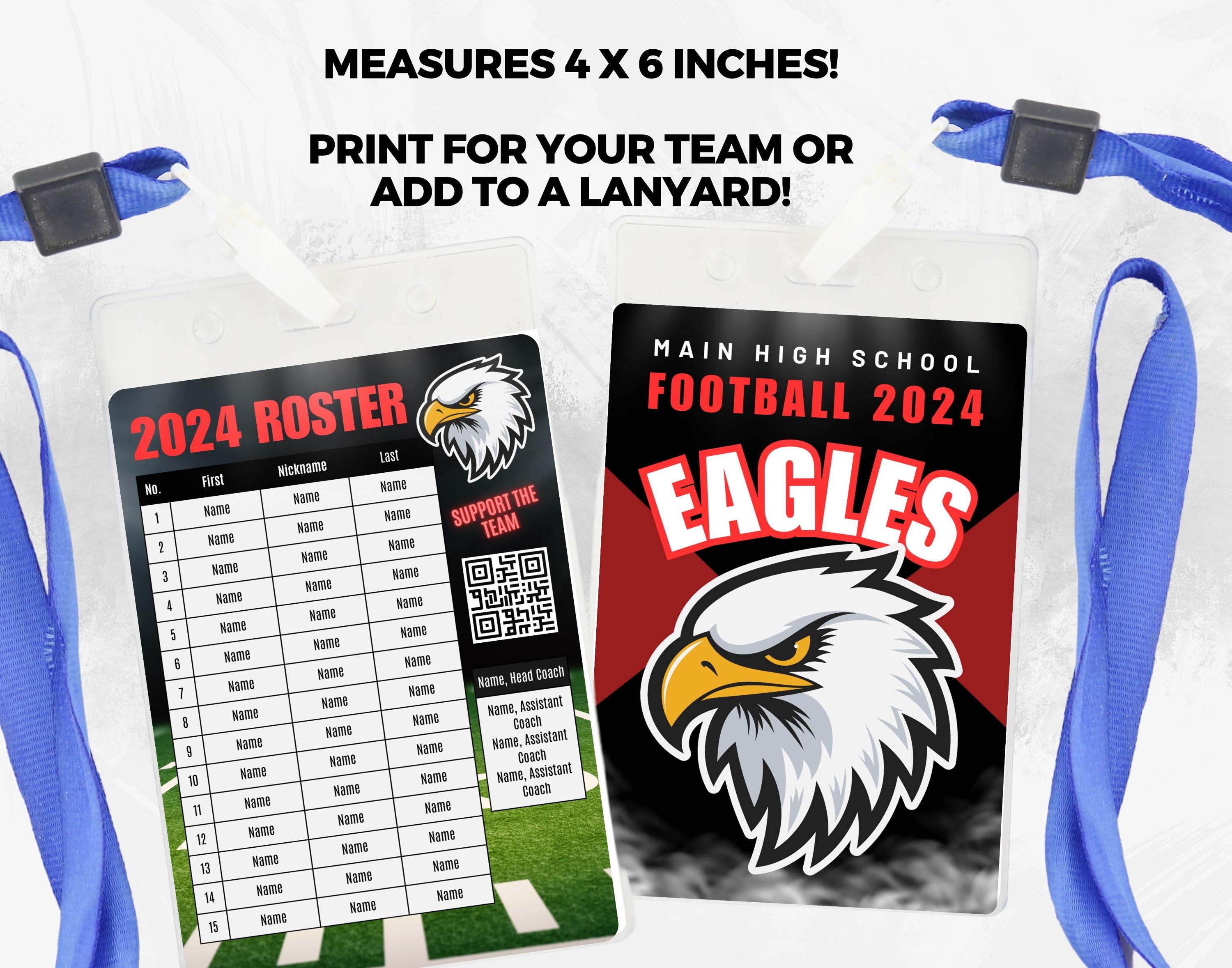 Buy Editable Football Team Roster Canva Template Football Team Player  Roster High School Youth Pee Wee Football Team Editable Lanyard Roster  Online in India - Etsy, image size:3000x2357