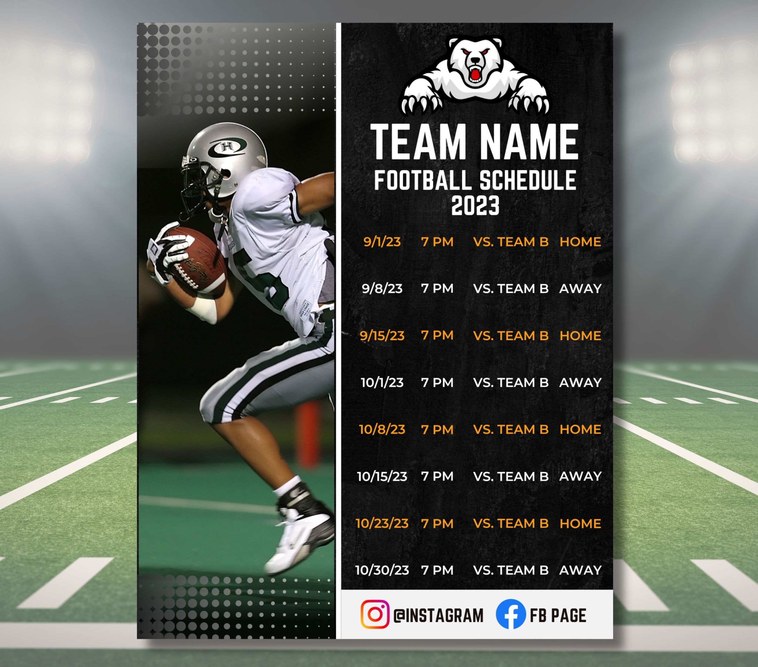 Editable Football Schedule Template DIY Canva Football Schedule editable-football-schedule-template-diy-canva-football-schedule