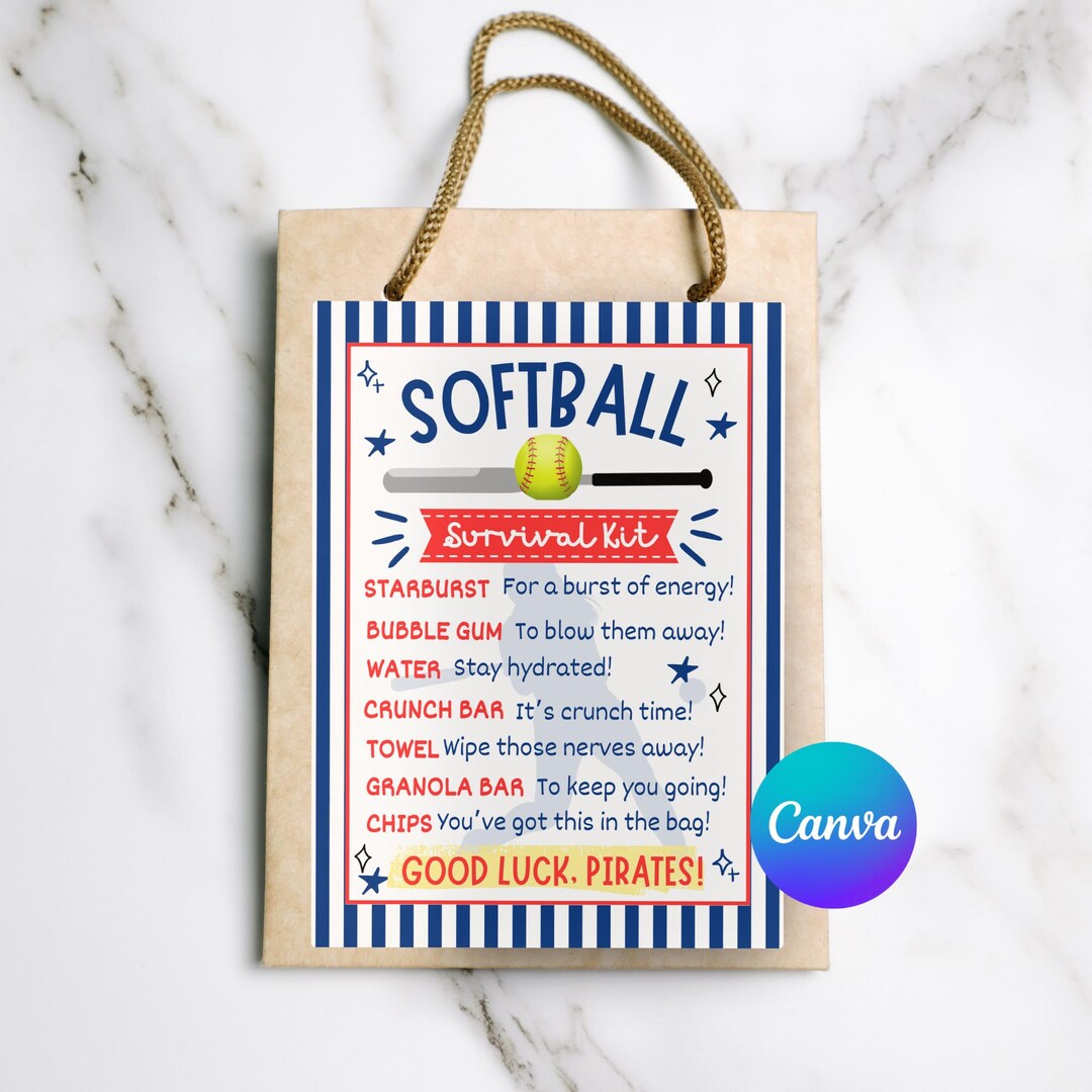 Soccer Team Survival Kit Editable Soccer Game Day Snack Bag Tag Soccer ...