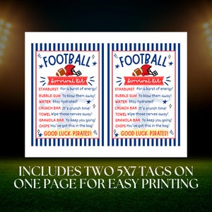 Soccer Team Survival Kit Editable Soccer Game Day Snack Bag Tag Soccer ...