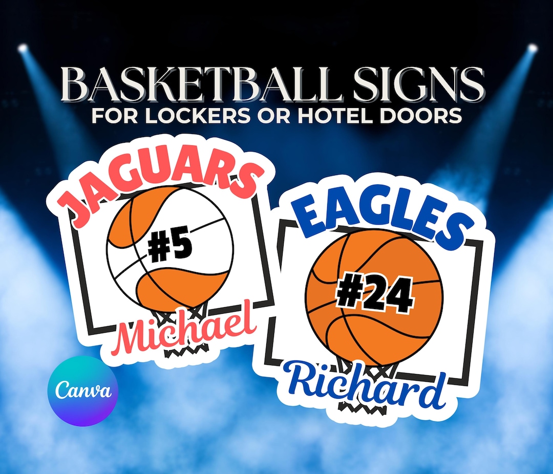Basketball Door Sign Canva Template High School Basketball Tournament ...