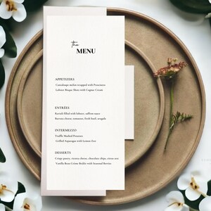 Hochwertige Menükarte, Luxuriöse Speisekarte, Exklusiv, Elegant, Minimalistische Menü Schablone