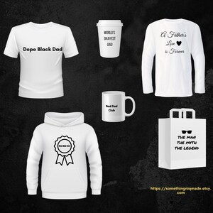 Fathers Day SVG and PNG Bundle with 10 Funny and Heartfelt Dad Quotes for Cricut Sublimation Mugs and T Shirt Crafts