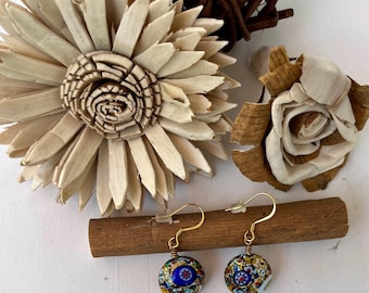 Mosaic Murano Glass Earrings