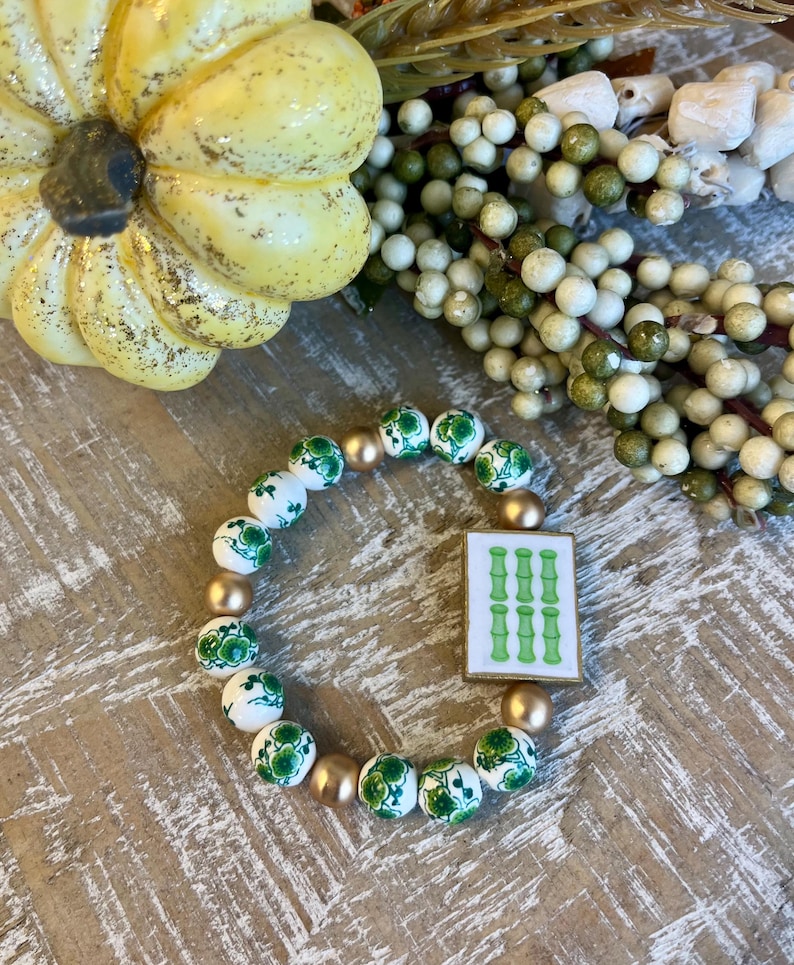 Mahjong Tile-inspired Reversible Beaded Bracelets bild 4