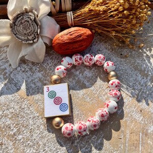 Mahjong Tile-inspired Reversible Beaded Bracelets bild 6