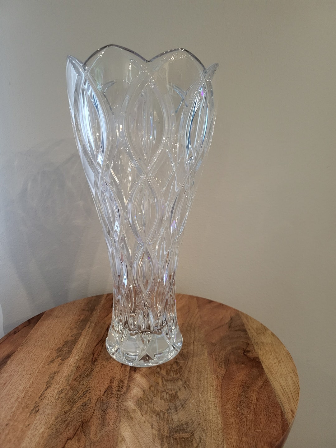 Lenox Crystal Vase 14in Tall Etsy