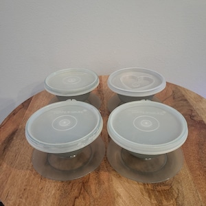 4 tasses à parfaits Tupperware vintage avec couvercles