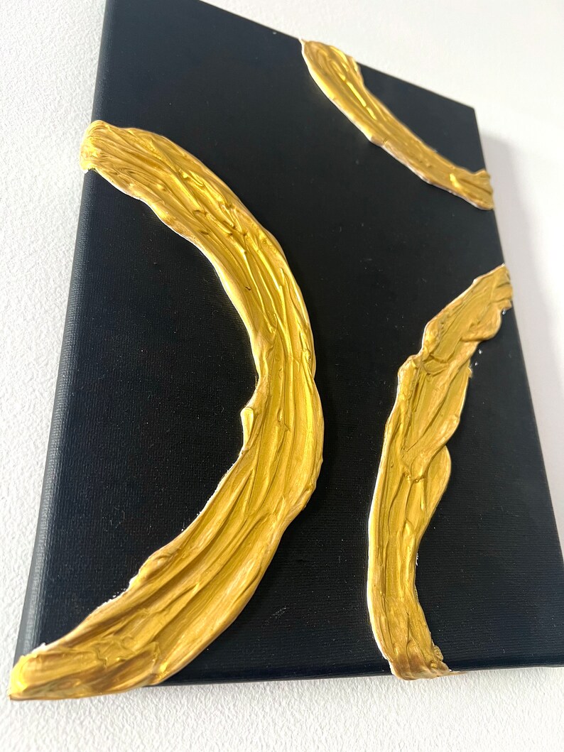 Gold Texture Art Abstract Painting Gold Wall Art Metallic Modern ...