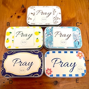 Sensory Prayer Tin - Floral Collection | Metal Hinge-top Tin | Prayer Box | Prayer Cards | Christian Gifts | Religious gifts | Unique Gifts