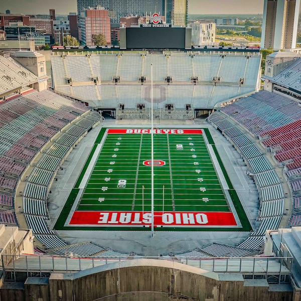 The State Of Ohio Stadium, The Shoe Columbus Ohio,Sunrise, Sunset,Canvas, Prints, Acrylic