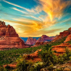 Sedona Red Rock Valley, Spiritual Vortex, Prints, Acrylics, Metal, canvas, Sun Rise, Sun Set