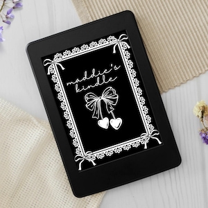 Custom Lace Bow Kindle Wallpaper • Personalized E-Reader Lock Screen (Digital Download)