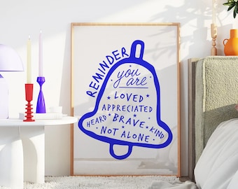 Positive Quote Print, Trendy Typography Poster (Digital Download)