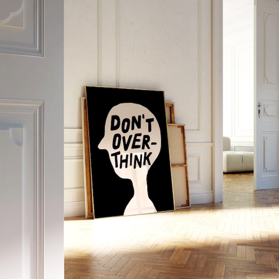 Overthinkers Poster Retro Newspaper Print, Trendy Wall Art, Typography Poster, Apartment Aesthetic, Printable Wall Art, Digital Prints