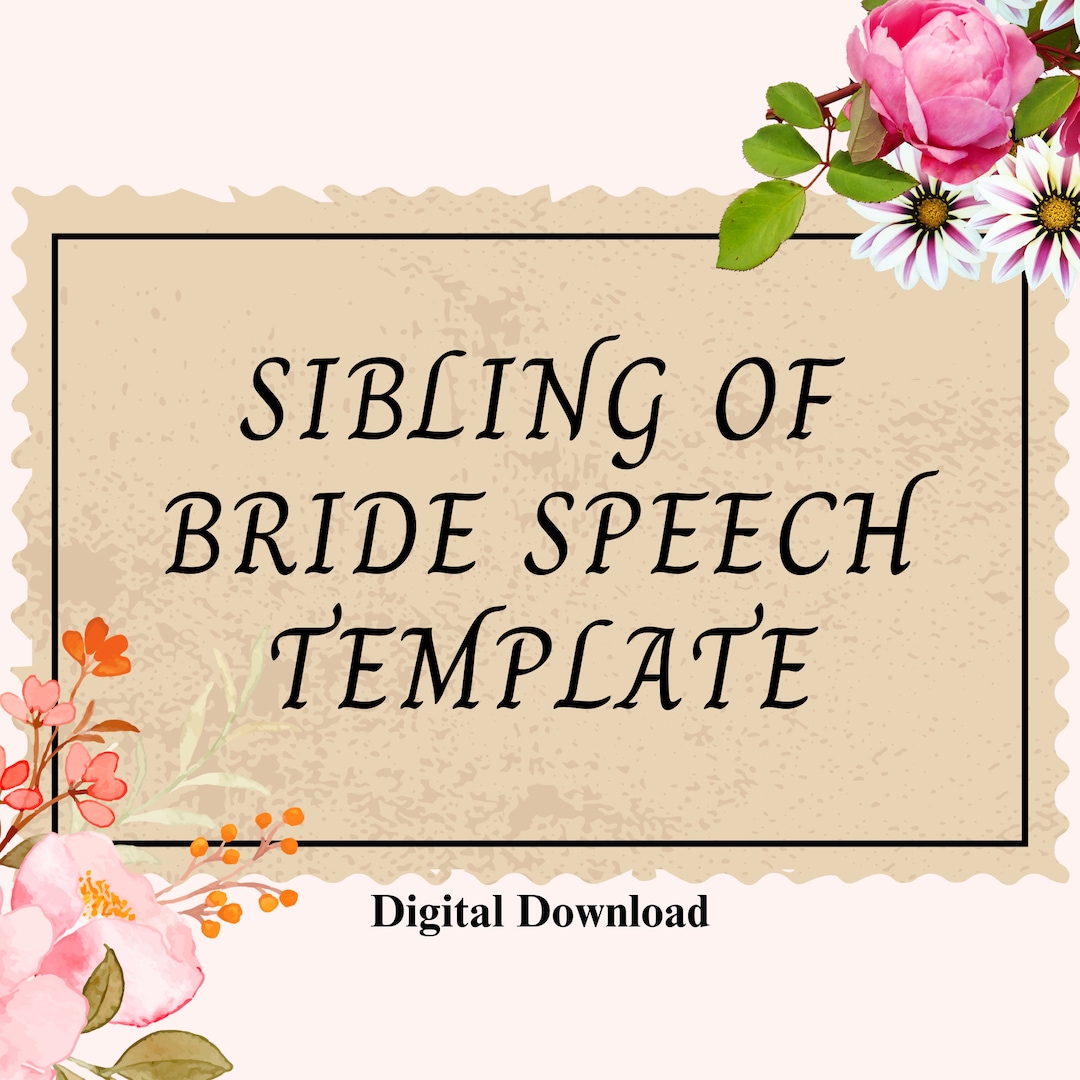 Image 6 for Brother Of Bride Speech Template