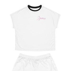 Conjunto de pijama corto personalizado, pijama de dama de honor, preparación, pijamas de fiesta de boda, regalo de fiesta nupcial, pijamas personalizados