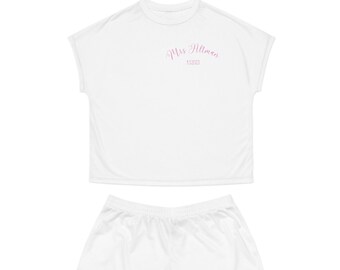Personalized Bridal Pajamas, Bridal Party, Wedding Day Pajamas, Custom Bride Gift, Bachelorette Pajamas, Getting Ready