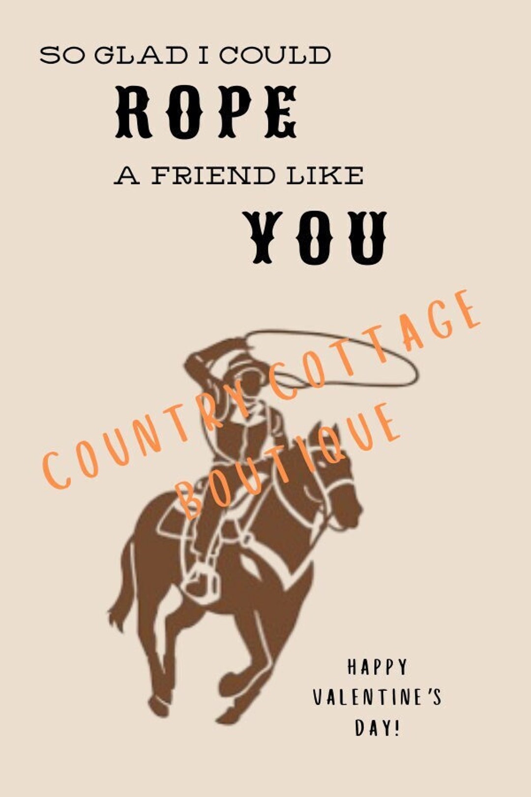 Rodeo Western Cowboy Valentine Cards, PRINTABLE, DIGITAL FILE, Horses ...