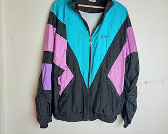 Chaqueta cortavientos multicolor Killtec vintage de los años 90 - talla XL