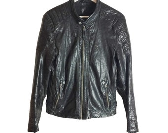 Vintage y2k Gipsy biker leather jacket Vegetable tanned leather S