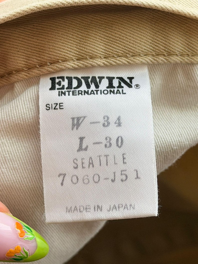 Vintage 90-tals Edwin-jeans tillverkade i Japan bild 11