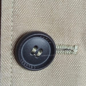Carlo Colucci Linne Tencel Overshirt Beige Lättviktsjacka Storlek 52 bild 5