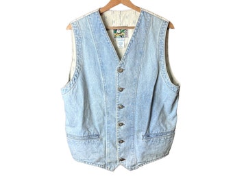 Vintage 80's jeans vest